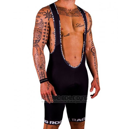 2016 Fahrradbekleidung Rock Racing Silber Trikot Kurzarm und Tragerhose